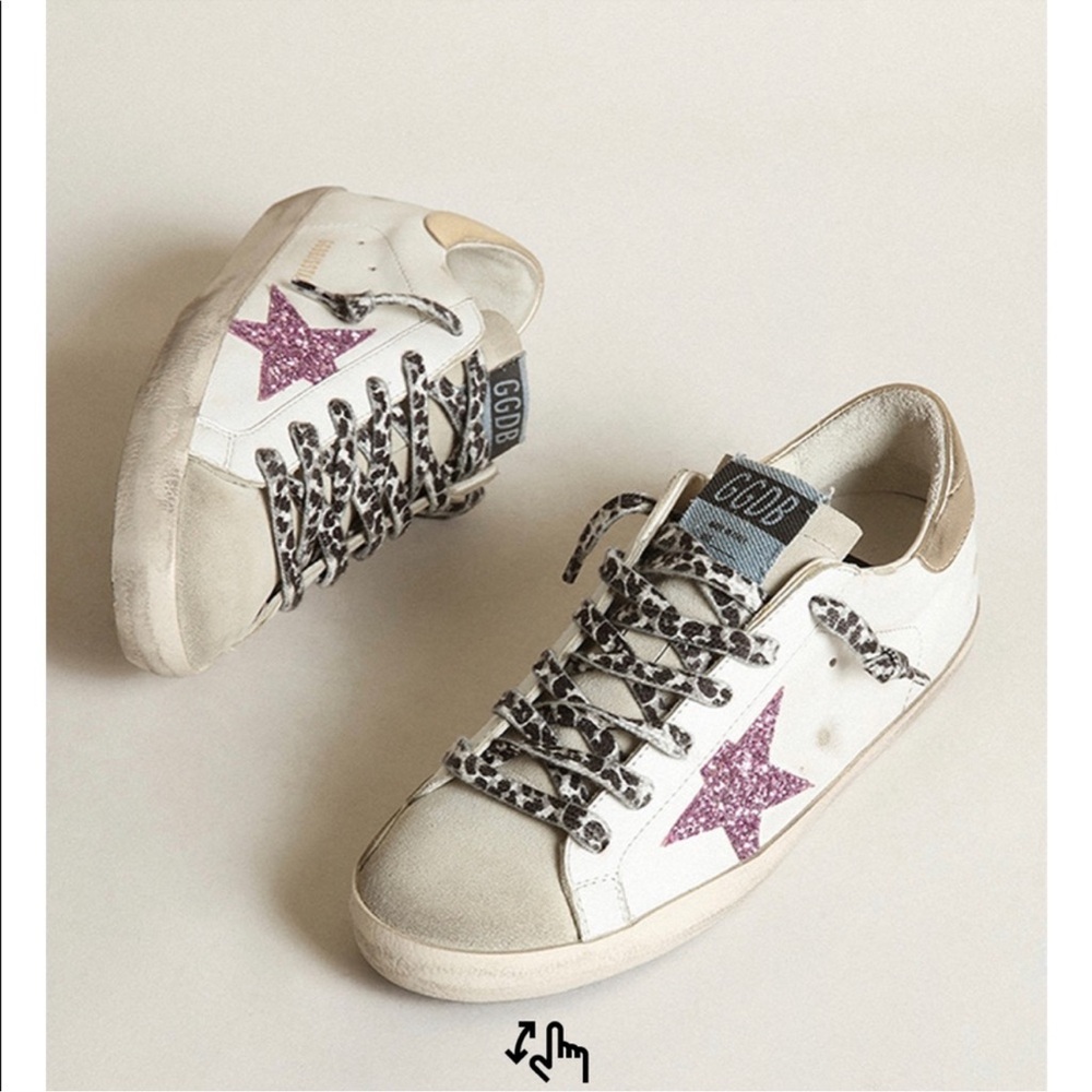 Golden Goose Superstars Pink and Gold women’s size 8